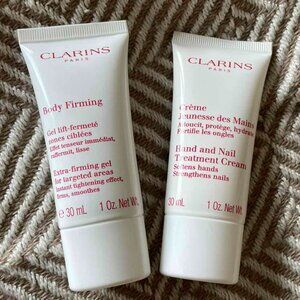 Set 2 Clarins  Hand and Nail cream 30 ml & Body Firming Gel 30 ml
